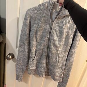 Lululemon Athletica Heathered Gray Zip-Up Jacket